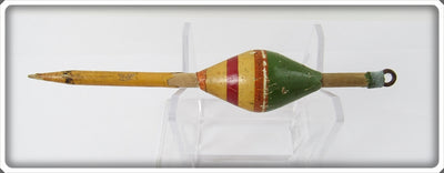 Green, Yellow, & Red Striped Bobber Float