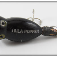 Arbogast Black Spinning Hula Popper In Box