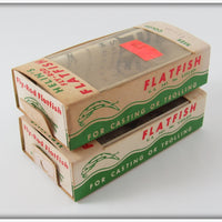 Helin Orange & Black Fly Rod Flatfish Pair In Boxes