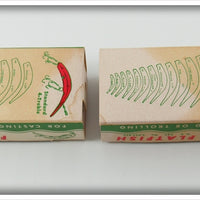 Helin Orange & Black Fly Rod Flatfish Pair In Boxes