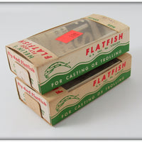 Helin Orange & Black Fly Rod Flatfish Pair In Boxes