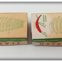 Helin Orange & Black Fly Rod Flatfish Pair In Boxes