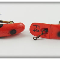 Helin Orange & Black Fly Rod Flatfish Pair In Boxes