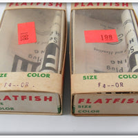 Helin Orange & Black Fly Rod Flatfish Pair In Boxes