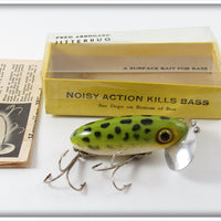 Vintage Fred Arbogast Frog Jitterbug Lure In Box