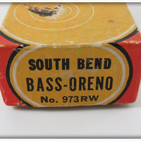 South Bend Red Arrowhead White Body Bass Oreno In Box