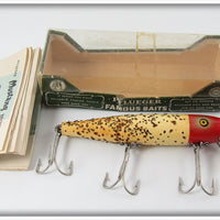 Vintage Pflueger White Red Silver Sparks Palomine Lure In Box 