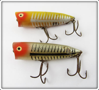 Heddon Chugger Pair: Yellow Shore & Silver Shore