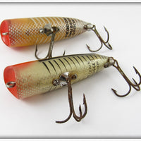 Heddon Chugger Pair: Yellow Shore & Silver Shore