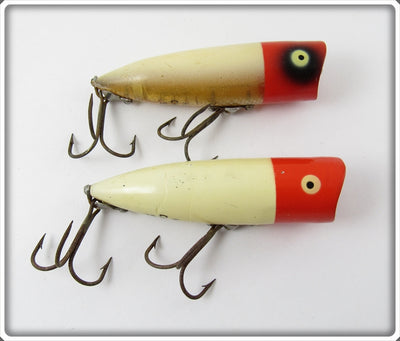 Heddon Red Head White Chugger Pair