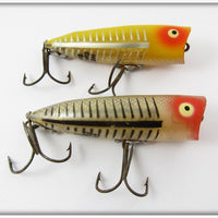 Heddon Chugger Pair: Yellow Shore & Silver Shore