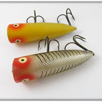 Heddon Chugger Pair: Yellow Shore & Silver Shore