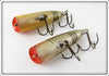 Heddon Chugger Pair: Yellow Shore & Silver Shore