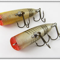 Heddon Chugger Pair: Yellow Shore & Silver Shore