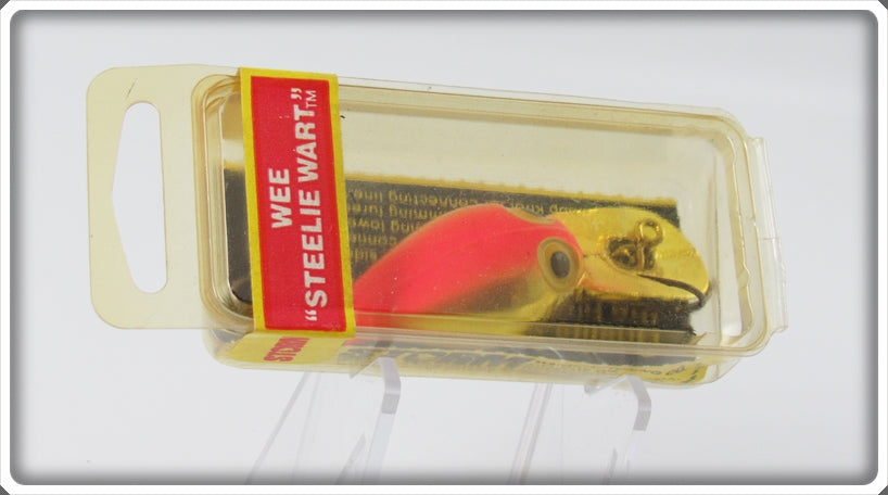 Storm Gold Fluorescent Red Stripe Wee Steelie Wart In Box 