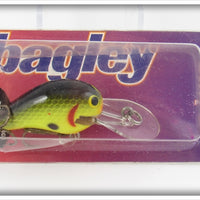 Bagley Black On Chartreuse Bitty B Lure On Card 