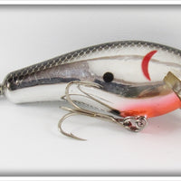 Vintage Bagley Flash Black On Silver Chatter BII Lure