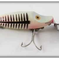 Vintage Heddon Pearl & Black Shore Go Deeper River Runt Lure