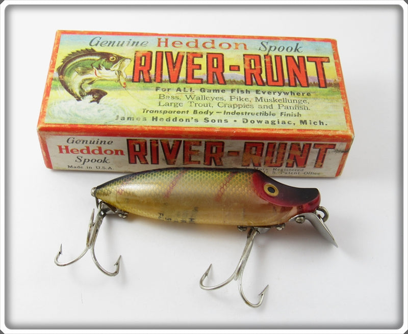 Heddon River Runt Box and Catalog 9140 L Vintage 2PC Box Only perch Wounded  Spook 