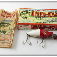Heddon Red & White Midget Go Deeper River Runt In Box