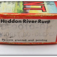 Heddon Red & White Midget Go Deeper River Runt In Box