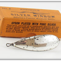 Vintage Louis Johnson Co Johnson's Silver Minnow Lure In Box