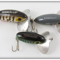 Arbogast Grey Scale, Coachdog & Bass Jitterbug Lot Of Three