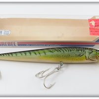 Rebel Naturalized Spanish Mackerel Floater Minnow Lure In Box