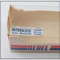 Rebel Naturalized Spanish Mackerel Floater Minnow In Box
