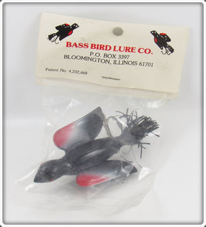 Vintage Bass Bird Lure Co Black & Red Bass Bird In Package