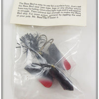 Bass Bird Lure Co Black & Red Bass Bird In Package