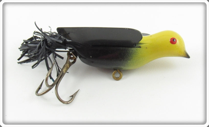 Vintage Bass Bird Lure Co Black & Yellow Bass Bird Lure