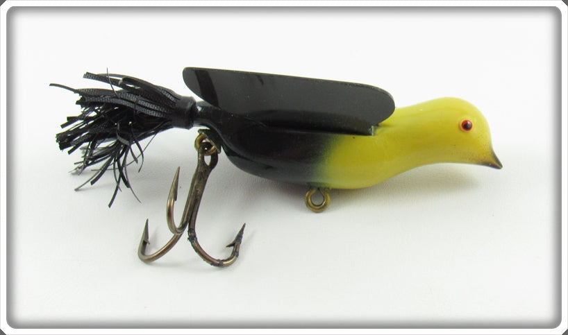 Vintage Bass Bird Lure Co Black & Yellow Bass Bird Lure