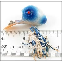 Bass Bird Lure Co White & Blue Ubangi