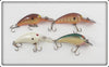 Norman Little N Lot Of Four: Crawdad, White, & White/Green Glitter