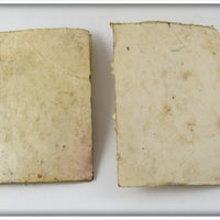 Arbogast Red/White & Frog Fly Rod Hula Popper Pair On Cards