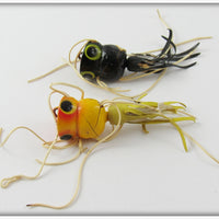 Arbogast Yellow & Black Fly Rod Hula Popper Pair