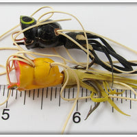 Arbogast Yellow & Black Fly Rod Hula Popper Pair