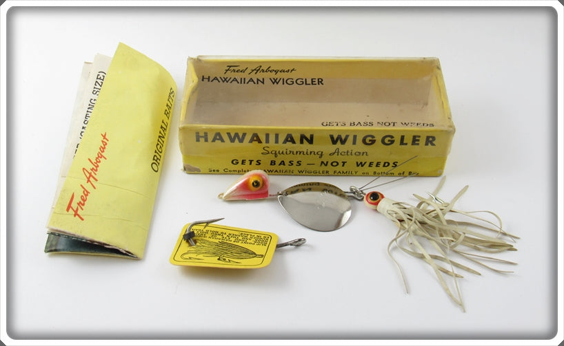Arbogast Pearl Weedless Hawaiian Wiggler In Box
