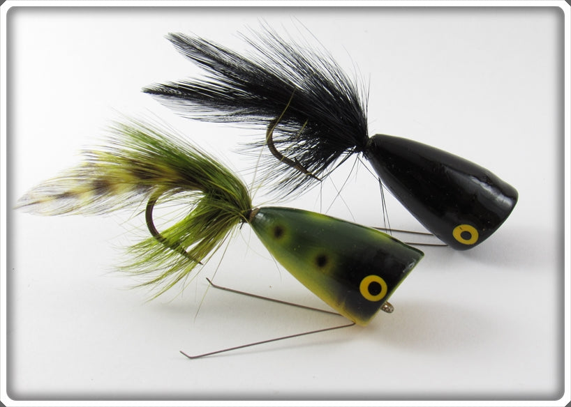 Phillips Black & Frog Weedless Popper Pair
