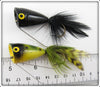 Phillips Black & Frog Weedless Popper Pair