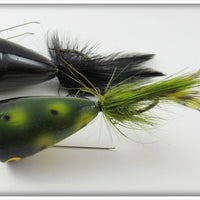 Phillips Black & Frog Weedless Popper Pair