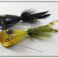 Phillips Black & Frog Weedless Popper Pair