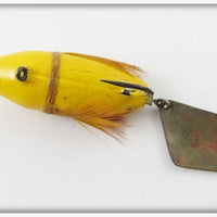 Heddon Yellow Pointed Nose Flyrod Flaptail