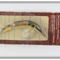 Vintage Angler's Pride Gold Scale Jointed Beno Lure On Card