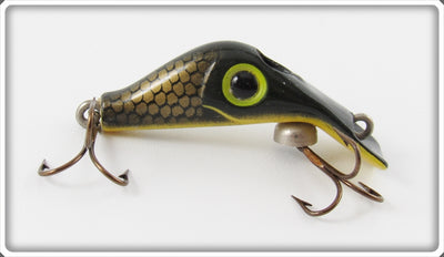 Vintage Tony Accetta Black & Gold Scale Hollo Head Lure