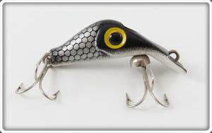 Vintage Tony Accetta Black & Silver Scale Hollo Head Lure 