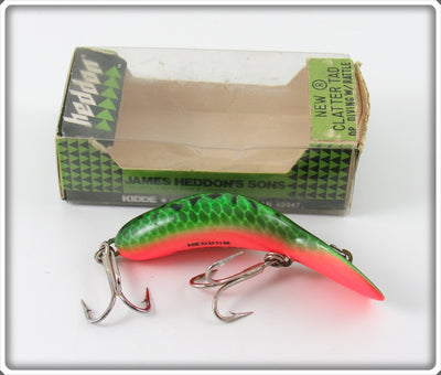 Vintage Heddon Green Crawdad Clatter Tad Lure In Box