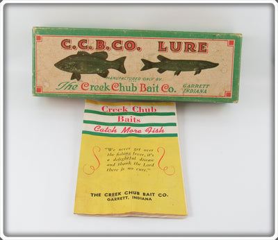 Vintage Creek Chub Husky Pikie Empty Box And Pocket Catalog