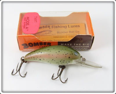 Vintage Bomber Rainbow Trout Model A Lure In Box 